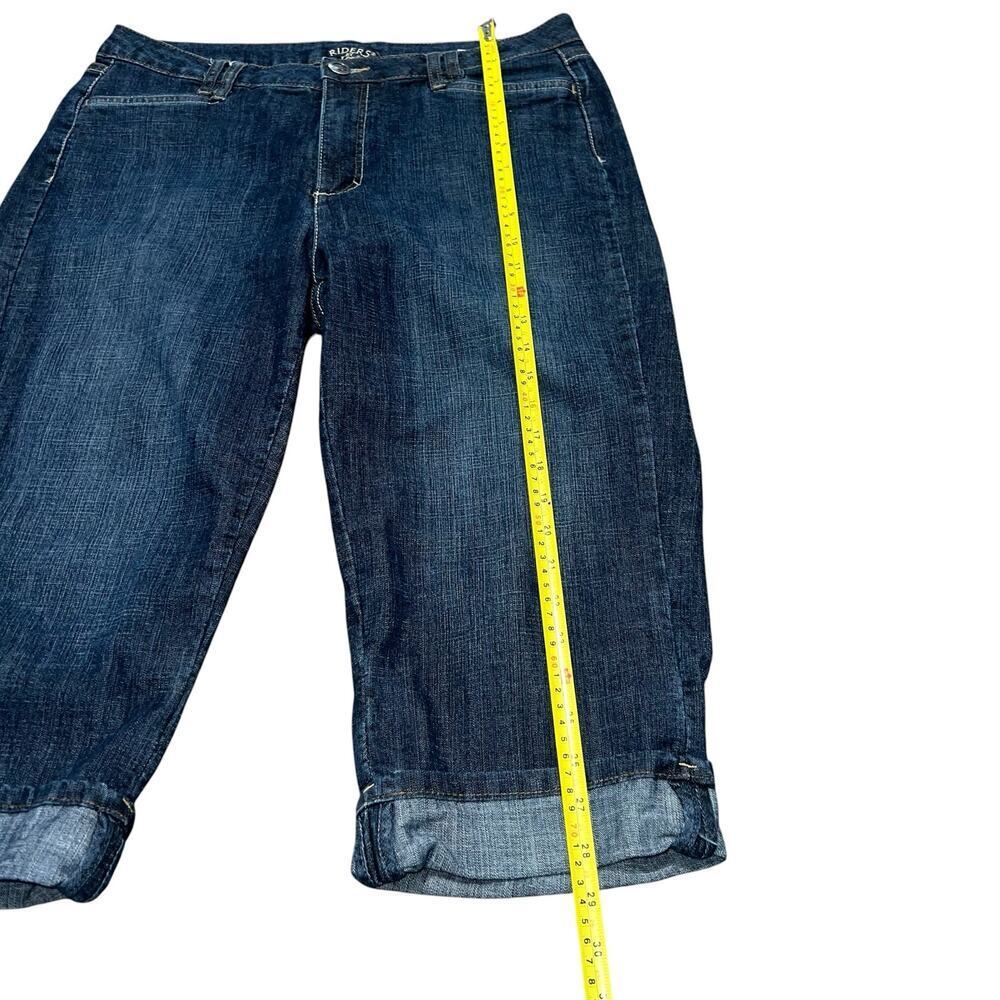 RIDERS BY LEE Dark Wash Cuffed Capri Jeans Size 14M - Picture 8 of 10